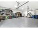 Well-organized garage with storage shelves, tools, and bike racks at 3790 Steeplechase Dr, Carmel, IN 46032