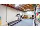Finished basement includes exercise equipment and is suitable for recreational activities at 4243 Bay Leaf Cir, Indianapolis, IN 46237
