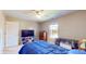 This bedroom is bright with natural light, neutral colored walls and a closet at 4243 Bay Leaf Cir, Indianapolis, IN 46237