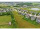 A scenic aerial view capturing a residential neighborhood with lush greenery, several ponds, and charming homes at 4245 W Fork Dr, Westfield, IN 46062