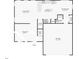 First floor plan showcasing kitchen, living room, bathroom, and garage at 4245 W Fork Dr, Westfield, IN 46062