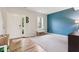 Inviting living room with neutral walls, an accent wall, and stylish decor elements at 4245 W Fork Dr, Westfield, IN 46062