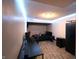 Finished basement bedroom with stylish blue LED accent lighting and wood grain floors at 5266 Hickory Lake Dr, Indianapolis, IN 46235