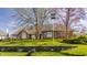Beautifully landscaped backyard with vibrant trees, exterior brick, and spacious yard for outdoor enjoyment at 5872 Lake Kessler Ct, Indianapolis, IN 46226