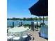 Outdoor deck area perfect for entertaining guests with waterfront views at 5872 Lake Kessler Ct, Indianapolis, IN 46226