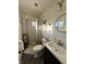 Clean bathroom with updated vanity, walk-in shower, and modern fixtures at 6226 Fairlane Dr, Indianapolis, IN 46259