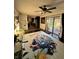 Bright living room with a view to the kitchen and fenced in backyard at 6226 Fairlane Dr, Indianapolis, IN 46259