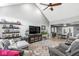 Bright living room with vaulted ceilings and an inviting open floor plan at 7280 E Patricia Dr, Camby, IN 46113