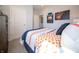Bedroom showcasing a basketball theme with wall decor and coordinating bedding at 8502 Hemingway Dr, Indianapolis, IN 46239