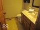 Functional bathroom with a vanity sink, toilet, and a neutral color scheme at 1080 W Wildflower Ct, Mooresville, IN 46158