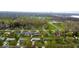 Overhead view showcasing the neighborhood with lush greenery and various single Gathering homes at 1221 S Catherwood Ave, Indianapolis, IN 46203