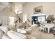 Open-concept living area with a grand piano, staircase, and dining area, perfect for modern living and entertaining at 12715 Norfolk Ln, Carmel, IN 46032
