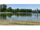 Community pond with calm water, nearby trees, and beach at 16632 Oak Rd, Westfield, IN 46074