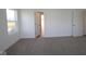 Spacious bedroom featuring neutral carpet, white walls, and two large closets for plenty of storage at 17062 Cowbell Dr, Noblesville, IN 46060