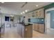 Kitchen featuring island, granite countertops, and tile flooring at 2215 Golfside Dr, Lebanon, IN 46052