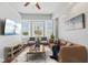 Cozy living room with a bay window, comfortable seating, and stylish decor at 230 E 9Th St # 401, Indianapolis, IN 46204