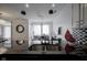 Kitchen featuring granite counters, stainless appliances and a view of the living area at 233 E Saint Joseph St # 2G, Indianapolis, IN 46202
