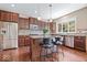 Functional kitchen featuring a center island with seating, stainless steel appliances, and ample counter space at 2705 April Springs View, Carmel, IN 46074