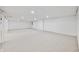 Spacious basement featuring neutral carpet, recessed lighting, and ample room for customization at 273 N Serenity Way, Greenwood, IN 46142
