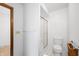 Bathroom features a shower with glass doors, a toilet, and a vanity with storage at 273 N Serenity Way, Greenwood, IN 46142