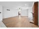 Spacious living room with hardwood floors and view to hallway at 273 N Serenity Way, Greenwood, IN 46142