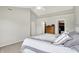 Bedroom with vaulted ceiling, neutral paint, closet, and dresser at 286 Fairfax Ln, Greenwood, IN 46142