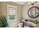Bathroom with vanity, granite countertop, and natural light at 3384 Homestretch Dr, Carmel, IN 46032