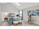 Bright and airy main bedroom with a vaulted ceiling and a comfortable bed and furnishings at 3646 Beach Blvd, Cicero, IN 46034