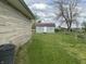 Backyard featuring a storage shed and a chain link fence at 3883 N 150 W, Columbus, IN 47201