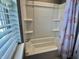 Bathroom featuring a tub and shower combination with built in shelves at 4205 Hunt Club Pkwy, Bargersville, IN 46106