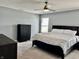 Bedroom featuring carpet flooring, neutral paint, and a ceiling fan at 4205 Hunt Club Pkwy, Bargersville, IN 46106