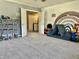 Bright playroom with carpet, fun wall decor, and view into a closet at 4205 Hunt Club Pkwy, Bargersville, IN 46106