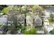 Aerial view showcasing the houses and their placement along the street at 433 Jefferson Ave, Indianapolis, IN 46201