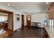 Bright kitchen next to a dining room space at 614 Debra Ln, Indianapolis, IN 46217