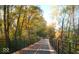 Scenic street view with lush trees lining the road in autumn at 6157 Winthrop Ave, Indianapolis, IN 46220