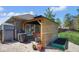Enclosed patio area offers a grill, small garden area and a seating area at 6232 Buck Trail Rd, Indianapolis, IN 46237