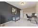 Bedroom with neutral walls and carpet, featuring work and play spaces at 6514 Trevia Ct, Indianapolis, IN 46236