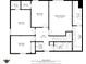 Third floor plan with bedrooms, walk-in closets, bathrooms, and a hallway at 6514 Trevia Ct, Indianapolis, IN 46236