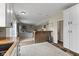 Open-concept space connects kitchen and living room, showcasing a comfortable living area with a fireplace at 6514 Trevia Ct, Indianapolis, IN 46236
