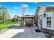 A covered hot tub is a highlight of the backyard and back patio area at 7618 Ballyshannon St, Indianapolis, IN 46217