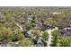 Scenic aerial view of a tree-filled suburb, highlighting the diverse architectural styles and well-maintained landscapes of the homes at 775 W Hawthorne St, Zionsville, IN 46077