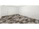 Finished basement with multi-tone block carpet pattern, white walls and trim, and two doors at 7829 Hedgehop Dr, Zionsville, IN 46077