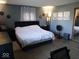 This bedroom provides ample space for all your needs, complete with grey accent walls at 798 S 600 W, New Palestine, IN 46163