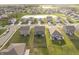 Aerial view of a neighborhood, showcasing well-maintained homes and green lawns at 813 Sonoma Ln, Greenfield, IN 46140