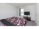 Bedroom featuring carpet, a window, and a comfortable bed frame with dark linens at 813 Sonoma Ln, Greenfield, IN 46140