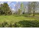 Spacious backyard featuring mature trees and swing sets, a great space for children to play at 8551 E 300 S, Zionsville, IN 46077