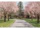 Charming brick home with a winding driveway, accentuated by beautiful weeping cherry trees in full bloom at 8551 E 300 S, Zionsville, IN 46077