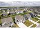 An aerial view of a suburban neighborhood with houses arranged in neat rows at 8654 Tripp Rd, Pendleton, IN 46064