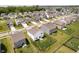 Aerial view showcasing symmetrical yards and a well-maintained suburban landscape at 8654 Tripp Rd, Pendleton, IN 46064