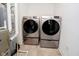 Modern laundry room with a large capacity washer and dryer at 8654 Tripp Rd, Pendleton, IN 46064
